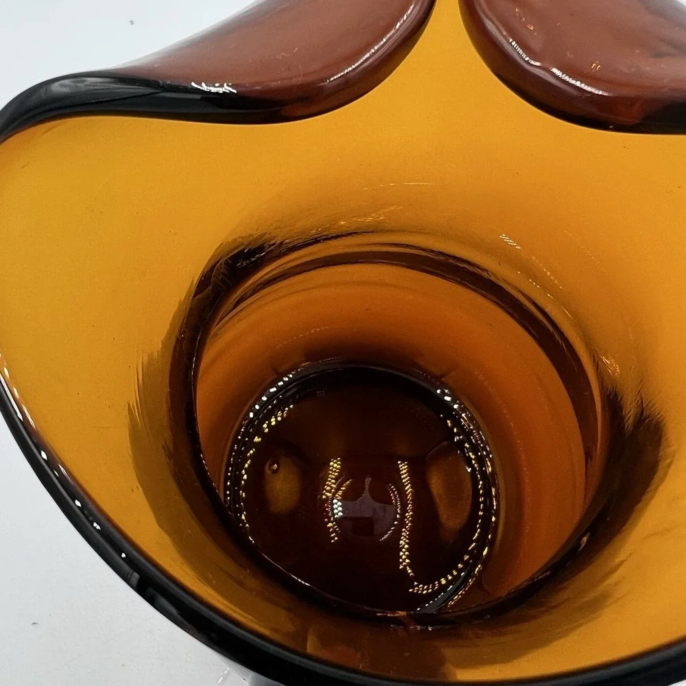 VTG Amber Glass Pitcher 8